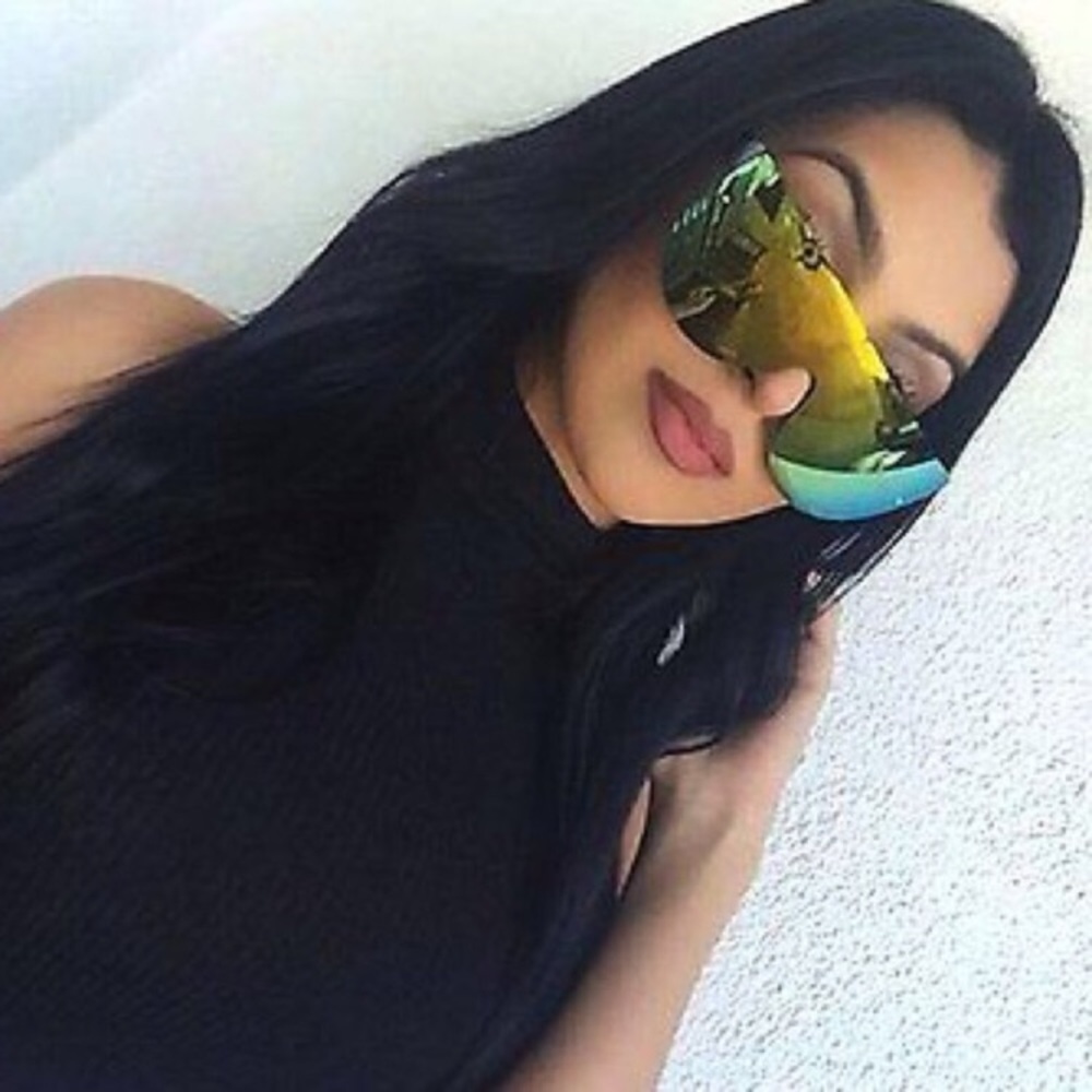 “Glamour Babe” Gradient Blue/Green Sunglasses